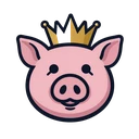 CrazyBuzzer Casino Logo mit Buzzer-Schwein in goldener Krone